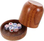 Toddmomy 1 Set Dice Shaker Ktv Dices Cups for Party Games User Friendly Design for Effortless Shaking Engaging Gameplay with Solid Wood Construction Stackable Dices Cups for Bar Accessories