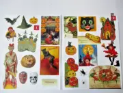 23 JUNK JOURNAL Fussy Cut Vintage Halloween Images, EPHEMERA, DEVIL, WITCHES