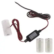 Universal 4.5V 3pcs C Alkaline LR14 Battery Eliminator 2Pin Power Supply Cable