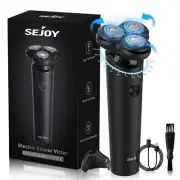 SEJOY Cordless 3D Mens Electric Razor Shaver Magnetic Head Rechargeable Trimmer