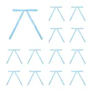 100 Pcs 5x7" Twist Tie Bows Satin Ribbon Bows Wrapping Bows Light Blue
