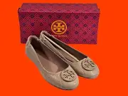 ALK TORY BURCH Size 10 / 10.5 Meadowsweet Minnie Travel Ballet Flats Pink 81297