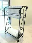 Quality French Style Bathroom Stand Towel Rail Shelf Rack Scarf Display BTB-BLK
