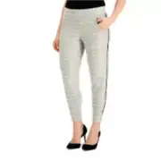 ANNE KLEIN NWT Womens Metallic Textured Side-Striped Jogger Pants XS
