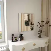 Square Frameless Wall Mirror 50x50cm Home Decor Bathroom Living Room Mirrors