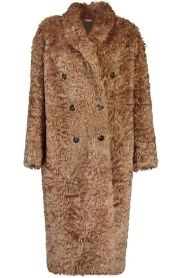 BRUNELLO CUCINELLI Curly Mohair Coat in Camel Size IT 42 / US 6 $12,495