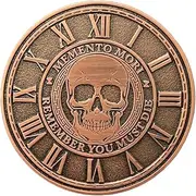 [Generic] Memento Mori Coin Stoic Coins Momento Mori Medallion Skull Coin Challenge Coins EDC Motivational Challenge Daily Cryptid Token Stoicism Gifts Large Copper