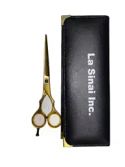 Barber Hair Cutting Scissor | 7 Inches | Stainless Steel| Gold | Carrying Case