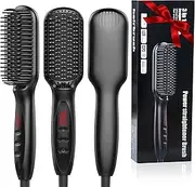 Spendeal Hair Straightener Brush Ceramic Heating, 3 in 1 Ionic Straightener with Built-in Comb, Auto Temperature Lock and Auto-Off Function, Anti-Scald, Hair Straightening That Reduces Styling Time