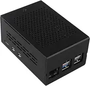 ZDE ZC501 Aluminum Case for Raspberry Pi 5 2GB/4GB/8GB/16GB Support PCIe to M.2 NVMe PoE HAT WiFi7 RS485 RS232 PCIe Peripheral Board ZP511/ZP517A/ZP581/ZP590A/ZP592 and Raspberry Pi 5 Active Cooler