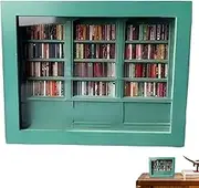 Anxiety Bookshelf Shake Away Your Anxiety,4.7 * 5.9 In Bookshelf With 200 Books, Handmade Wooden Anxiety Bookshelf,Sensory Bookshelf, Unique Anxiety Bookshelf Ornament For Home Decor
