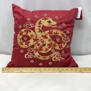 Coussins Décoratif Red Snake Throw Pillow Rhinestone Decorative Square Pillow 18