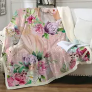 Floral Unicorns Throw Blanket