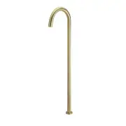 Round Brass Floor Standing Bath Spout - PVD Tiger Bronze