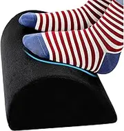 TOMVAES Foot Rest for Added Height (Velvet) - Large Premium Under Desk Footrest Foot Rest Under Desk for Lumbar Back Knee Pain,Black Non-Slip Bottom Feet Rest - Wide Footrest Cushion for Office Chair Gaming Desk Couch