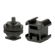 Aluminium Camera Hot Shoe Mount Adapter Video Triple Cold Shoe Bracket Lights z