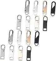 Angoily 16Pcs Detachable Zipper Pulls Repair Kit for Jackets Backpacks and Suitcases Versatile Replacement Zipper Tabs Gunmetal and Easy to Use