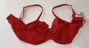 Victoria’s Secret 38DD Red Dream Angels Unlined Demi Push-Up No Padding Bra $45