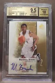 MarShon Brooks 11/12 SP Authentic Gold Autograph Rookie #21/25 BGS 9.5