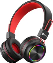 SHADE BTH03 Kids Bluetooth Headphones Safe Volume, Colorful LED Lights, 25Hour