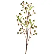 Artificial Berry Branch Stem, Gold, 31-inch