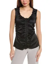 Elie Tahari Braided Silk-Blend Top