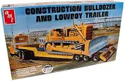 AMT 1/25 Scale Lowboy Trailer & Bulldozer Combo Plastic Model Kit