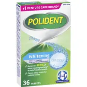 Polident Whitening Denture Cleaner For Dentures And Partials 36 pack