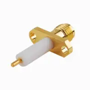5 SMA 2hole panel mount Female long dielectric solder post Straight RF Connector
