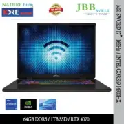 MSI SWORD 17" 165Hz Intel Core i9 14900HX / 64GB DDR5 / 1TB SSD / RTX 4070