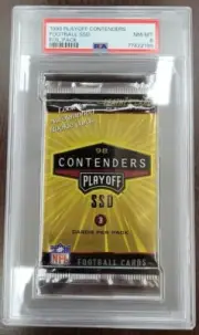 1998 PLAYOFF CONTENDERS FB HOBBY PACK PEYTON MANNING? MOSS? ROOKIE RC PSA 8