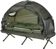 Travel Popup Portable Fold Outdoor Camp Cot Tent Air Mattress Bed Canopy Pump