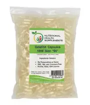 1000 x Size 00 Empty Capsules Clear Hard Gelatin Caps 100% Halal Kosher Pill