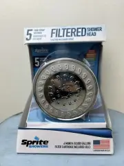 NIP Sprite Filtered Shower Head ACE-CM 5 Spray Settings NEW