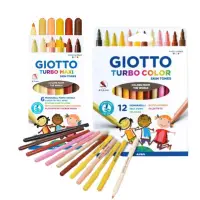 在飛比找蝦皮購物優惠-『義大利』GIOTTO 膚色系 不縮頭彩色筆 6色 12色 
