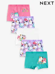 Purple/Green Squishmallow Short Briefs 5 Pack (5-14yrs) (B79158) | $33 - $46