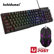 Wired Mechanical Gaming Keyboard and Mouse Set | RGB Backlit | AU STOCK