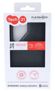 Tech21 Flex Shock Case Cover for Galaxy S23 Ultra Black NEW