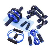 Resistance Bands Push-up Bar AB Power Wheels Roller Machine Jump Rope Exercise W