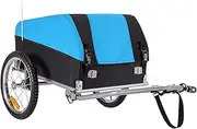 Bike Cargo Trailer with Detached Cover, Anti-Rust Steel Frame and Universal Trailer Hitch, for Moving Houses, Camping and Shopping