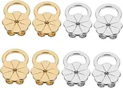 DOITOOL 8pcs Adjustable Earring Supports for Droopy Ears Secure Lifter Backs for Heavy Earrings Gold Gold Colors for Studs and Ear Care