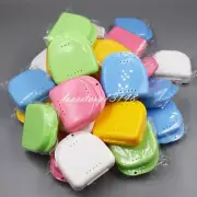 100Pcs Dental Orthodontic Retainer Denture Storage Case Box Mouthguard Container