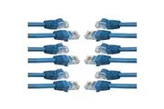 6PK Cruxtec 3m CAT6 RJ45 Network Lead Cable LAN Ethernet Internet Router Cord BL