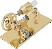 [Haofy] Sterling Engine LED Model LED Bulb Educational Toy Macher Macker Project for Children (Gold)