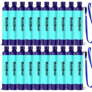 20Pk Personal Water Filter Straw Outdoor Portable Filtration Emergency Survival