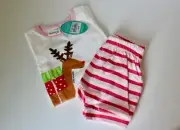 PETER ALEXANDER Baby Girl Reindeer PJ Set Size 0-3months Brand New with Tags