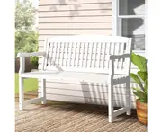 Gardeon Outdoor Garden Bench Wooden 2 Seater Lounge Chair Patio Furniture White