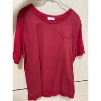 在飛比找蝦皮購物優惠-【女裝】韓國購入LIME(酒紅短袖)T恤  二手七成新