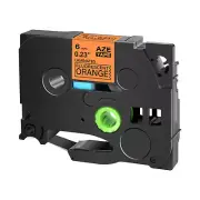 Tze Tz B11 Fluorescent Orange Label Tape Compatible with Brother P-Touch 0.23''