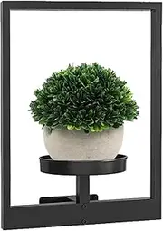 Picture Frame Wall Plant Holder, Window Plant Shelves, Plant Frames for Wall Decor, Wall Hanging Plant Holder for Indoor, Modern Style Metal Plant Wall Frame, Plant Display Stand for Home Decor